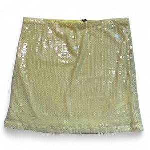 White Fox Sequin Green Skirt